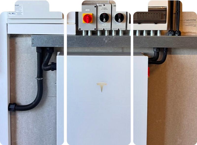Tesla Powerwall battery storage installation